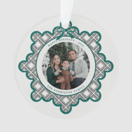 Enfeite de Natal em Acrílico com Padrão de Diamant