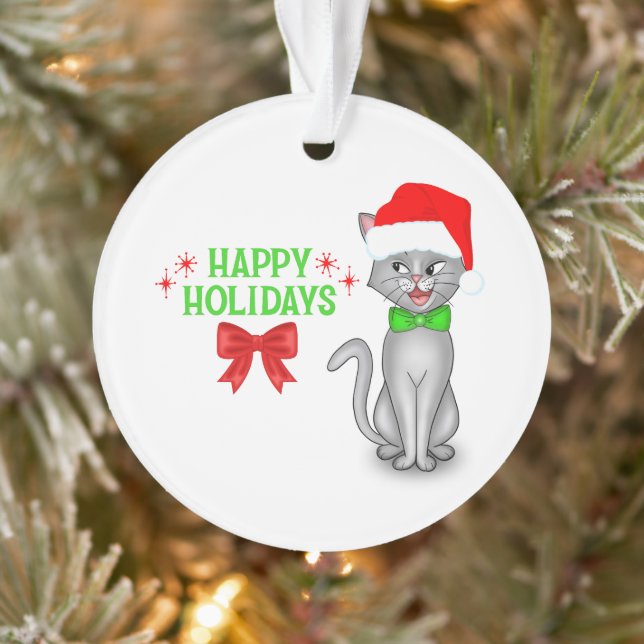 Enfeite de Natal em Acrílico Marvin o Gato Matemát (Árvore)