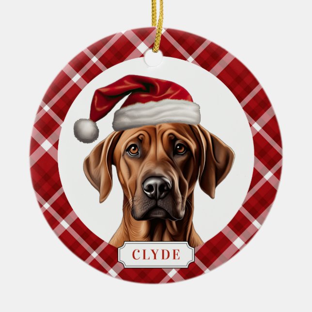 Enfeite de Natal em Cerâmica em Forma de Círculo c (Frente)