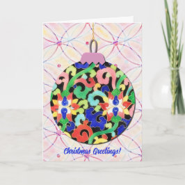 Enfeite de Natal em Estilo Antigo Cartão de Arte R