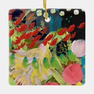 Enfeite de Natal em Flores no Design Noturno