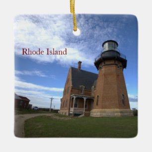Enfeite de Natal Farol de Rhode Island