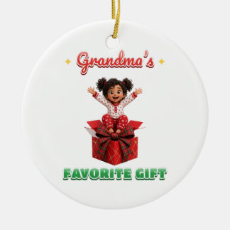 Enfeite de Natal Fofo Presente Favorito da Vovó