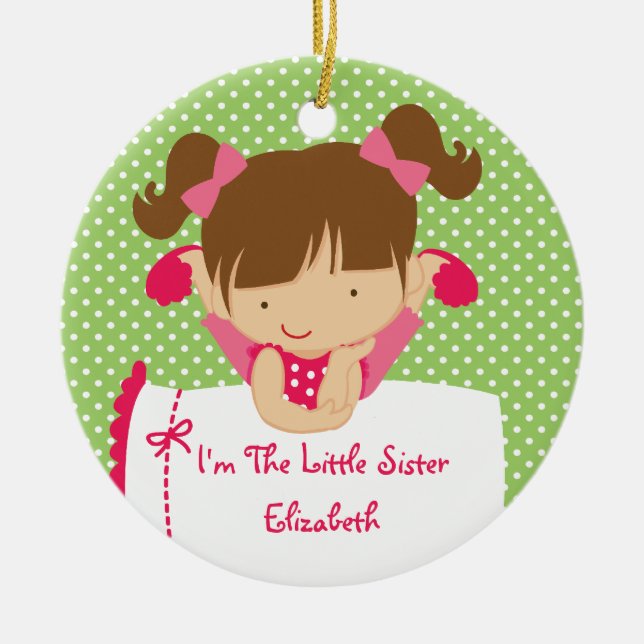 Enfeite de Natal Irmãzinha Morena Doce (Frente)