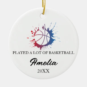 Enfeite de Natal Jogou Muito Basquete