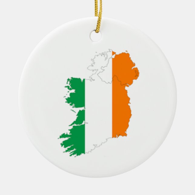 Enfeite de Natal Mapa da Irlanda (Frente)