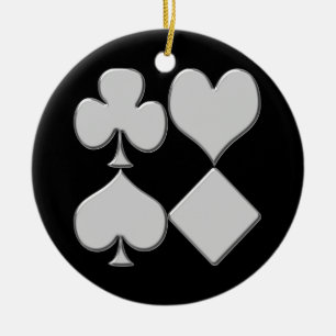 Enfeite de Natal Naipe de Cartas de Poker
