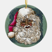 Enfeite de Natal Papai Noel preto