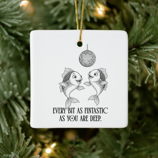 Enfeite de Natal Peixe Disco Peixes Pun (Árvore)