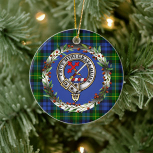 Enfeite de Natal Personalizado Adam Clan Badge & T