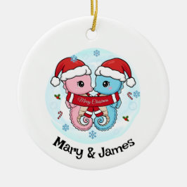 Enfeite de Natal Personalizado Casal de Cavalos-Ma
