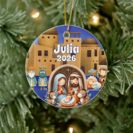 Enfeite de Natal Personalizado Cena de Natividade