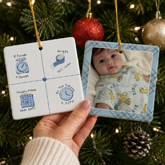 Enfeite de Natal Personalizado com Estatísticas de