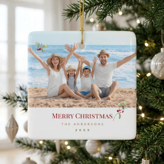 Enfeite de Natal Personalizado com Foto da Família