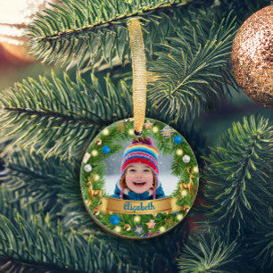 Enfeite de Natal Personalizado com Foto de Criança