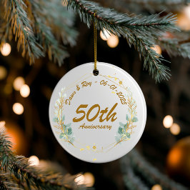Enfeite de Natal Personalizado de 50º Aniversário,