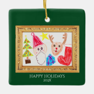Enfeite de Natal Personalizado de Arte e Foto para