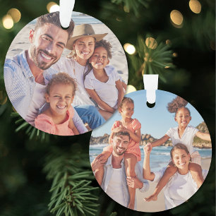 Enfeite de Natal Personalizado de Família com Duas