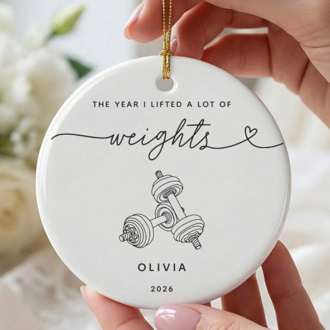 Enfeite de Natal Personalizado de Levantamento de  (Criador carregado)