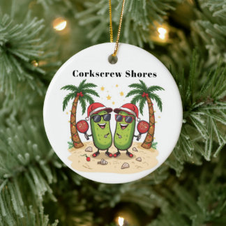 Enfeite de Natal Personalizado de Pickleball para