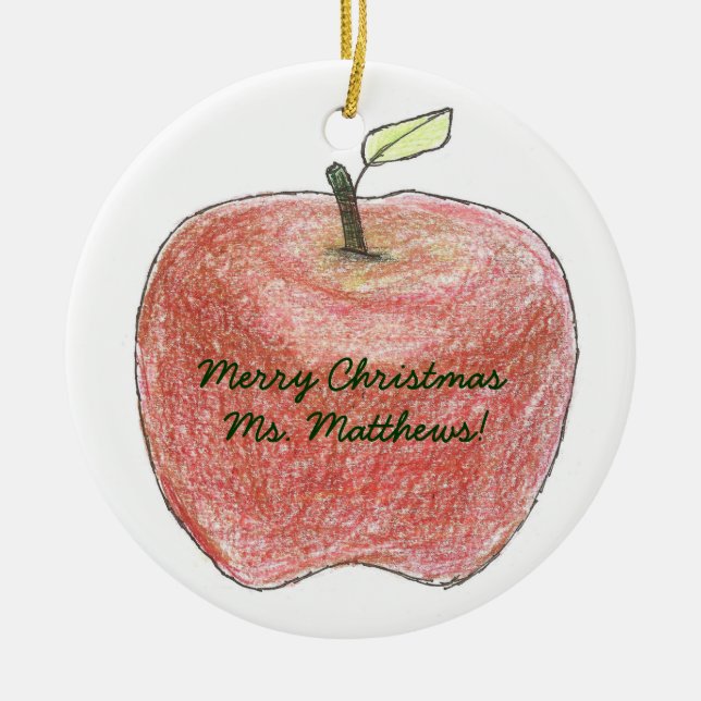 Enfeite de Natal personalizado de presente para pr (Frente)