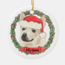 Enfeite de Natal personalizado do cão Norwegian Bu