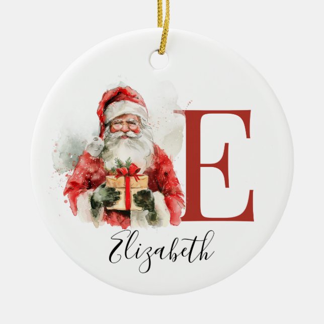 Enfeite de Natal Personalizado do Papai Noel – Nom (Frente)