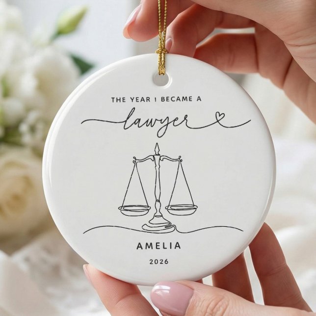 Enfeite de Natal Personalizado para Advogada Novat (Criador carregado)