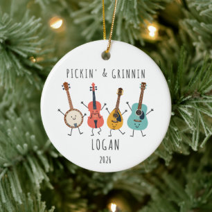 Enfeite de Natal Personalizado para Amante de Músi