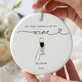 Enfeite de Natal Personalizado para Amante de Vinh