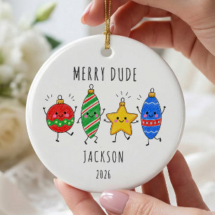 Enfeite de Natal Personalizado para Menino Merry D