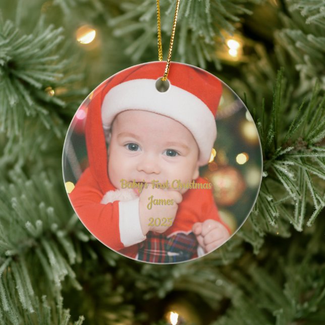 Enfeite de Natal Personalizado para o Primeiro Nat (Árvore)