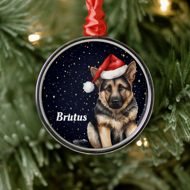 Enfeite de Natal Personalizado para Pastor Alemão (Árvore)