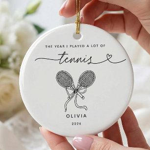 Enfeite de Natal Personalizado para Tenista