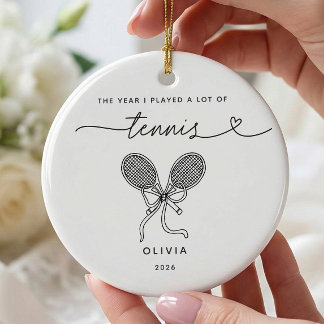 Enfeite de Natal Personalizado para Tenista