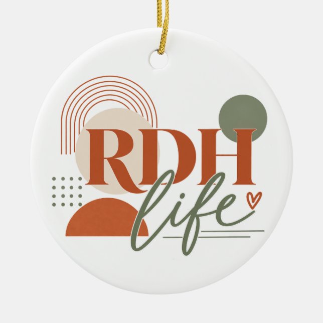 Enfeite de Natal Personalizado RDH Life - presente (Frente)