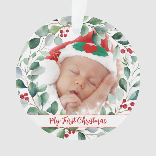 Enfeite de Natal Personalizável  (Frente)