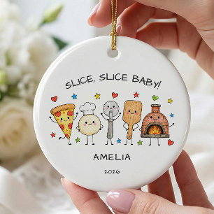 Enfeite de Natal Pizza Slice Slice Baby