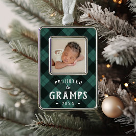 Enfeite De Natal Prateado Com Foto Promovido a Grampos | Baby Photo Grandpa