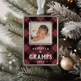 Enfeite De Natal Prateado Com Foto Promovido a Grampos | Baby Photo Grandpa