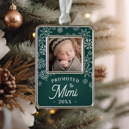 Enfeite De Natal Prateado Com Foto Promovido a Mimi | Baby Photo Avó