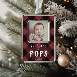 Enfeite De Natal Prateado Com Foto Promovido a Pop | Baby Photo Grandpa