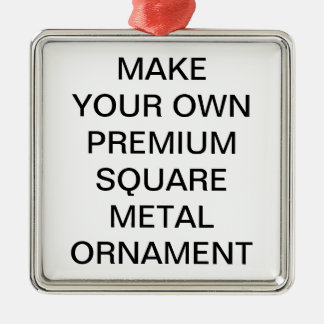 Enfeite de Natal Quadrado Premium Personalizado de