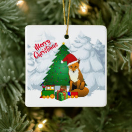 Enfeite de Natal Raposa Feliz Natal