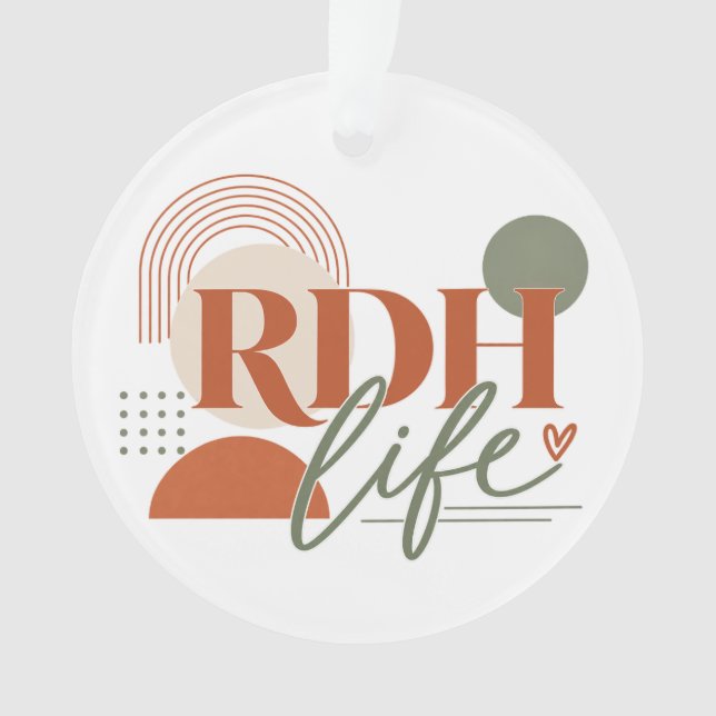Enfeite de Natal RDH Life - presente moderno (Frente)