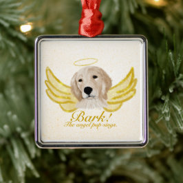 Enfeite de Natal Redondo do Retriever Dourado