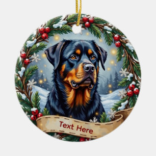Enfeite de Natal Rottweiler