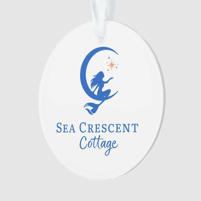 Enfeite de Natal Sea Crescent Cottage (Frente)