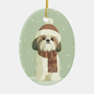 Enfeite de Natal Shih Tzu
