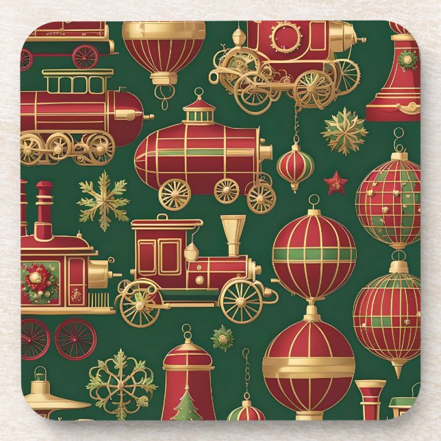 enfeite de natal steampunk porta-copos (Frente)